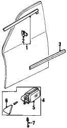 Mazda MPV Left Glass | Mazda OEM Part Number LA01-69-183