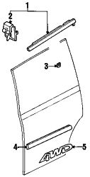 Mazda MPV Right Decal | Mazda OEM Part Number LA12-51-781-55