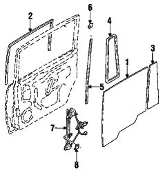Mazda MPV Right Division channel protector | Mazda OEM Part Number LB82-72-608A