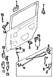 Mazda MPV Left Door check pin | Mazda OEM Part Number H260-58-265C
