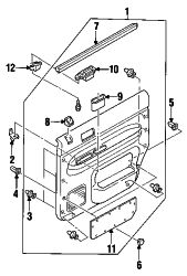 Mazda MPV Left Trim panel assy clip | Mazda OEM Part Number GA2A-68-AB1A