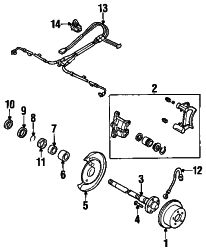 Mazda MPV Left Backing plate | Mazda OEM Part Number LB82-44-290C