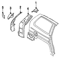 Mazda MPV Left Rear pillar | Mazda OEM Part Number LA01-71-450C