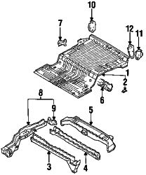 Mazda MPV  Crossmember | Mazda OEM Part Number LA01-53-990F