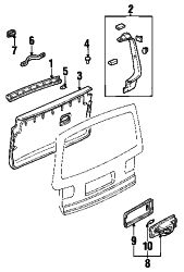 Mazda MPV  Lift gate trim | Mazda OEM Part Number LC11-68-960A-09
