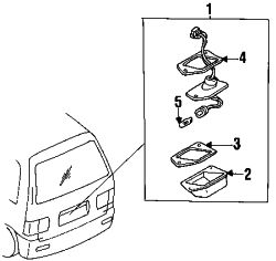 Mazda MPV Left License lamp | Mazda OEM Part Number B216-51-270C