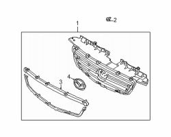 Mazda MPV  Grille assy | Mazda OEM Part Number LC62-50-710A