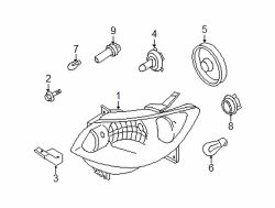 Mazda MPV Left Headlamp assy | Mazda OEM Part Number LE46-51-0L0C