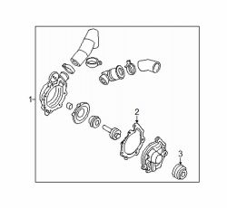Mazda MPV  Water pump assy | Mazda OEM Part Number AJ03-15-010G