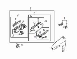Mazda MPV Left Plate | Mazda OEM Part Number LC62-54-328