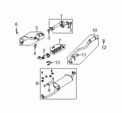 Mazda MPV  Muffler & pipe | Mazda OEM Part Number AJ17-40-100B