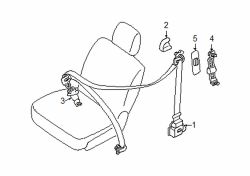 Mazda MPV Left Buckle | Mazda OEM Part Number LC62-57-780A-80