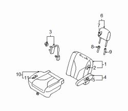 Mazda MPV Right Seat cover | Mazda OEM Part Number LE50-88-111-72