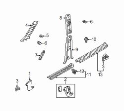 Mazda MPV Left Sill trim clip | Mazda OEM Part Number G25D-68-AD3
