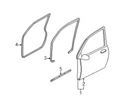 Mazda MPV Left W'strip on body | Mazda OEM Part Number LC62-68-912A