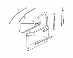Mazda MPV Left Body side mldg | Mazda OEM Part Number LE44-50-691-08