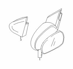 Mazda MPV Right Mirror assy | Mazda OEM Part Number LD47-69-120