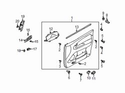 Mazda MPV Left Door trim panel clip | Mazda OEM Part Number B316-69-361