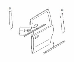 Mazda MPV Left Belt w'strip | Mazda OEM Part Number LC62-50-670E