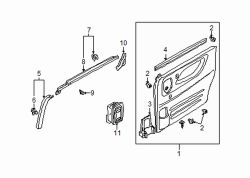Mazda MPV Right Door trim panel bracket | Mazda OEM Part Number LC62-68-5C1B-80