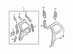 Mazda MPV Right Inner panel assy | Mazda OEM Part Number LD47-70-100