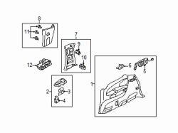 Mazda MPV Right Switch panel | Mazda OEM Part Number LC62-68-5LXD-80