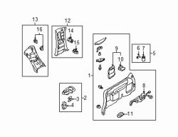 Mazda MPV Right Upper trim panel clip | Mazda OEM Part Number LA10-68-D21