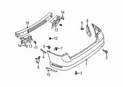 Mazda MPV Left Splash guard clip | Mazda OEM Part Number BC1D-56-145