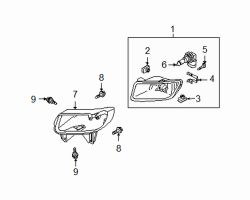Mazda CX-9 Right Fog lamp assy nut | Mazda OEM Part Number FB01-50-133C