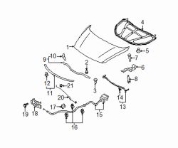 Mazda CX-9 Right Hinge lower bolt | Mazda OEM Part Number 9YA0-20-835