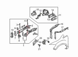 Mazda CX-9 Left Outer rail | Mazda OEM Part Number L206-54-320E