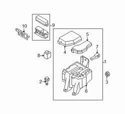 Mazda CX-9  Fuse & relay box nut | Mazda OEM Part Number 9989-10-600