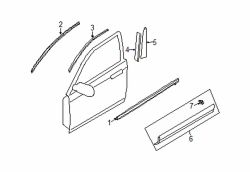 Mazda CX-9 Right Belt w'strip | Mazda OEM Part Number TD11-50-640