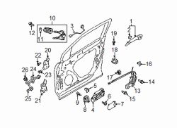 Mazda CX-9 Right Lock switch retainer screw | Mazda OEM Part Number GK2A-58-304