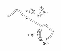 Mazda CX-9 Right Stabilizer bar bushing | Mazda OEM Part Number TD11-28-156