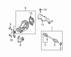 Mazda CX-9 Right Axle shaft assy | Mazda OEM Part Number GD70-25-50X