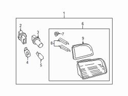 Mazda CX-9 Left Lens & housing bracket | Mazda OEM Part Number BP4K-51-3K7A