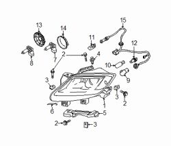 Mazda CX-9 Left Headlamp assy lower bracket | Mazda OEM Part Number TE69-50-160
