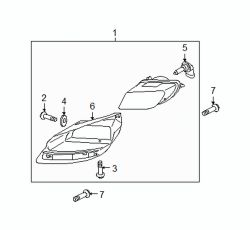 Mazda CX-9 Right Fog lamp assy screw | Mazda OEM Part Number F189-51-695