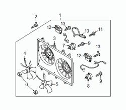 Mazda CX-9 Left Fan blade nut | Mazda OEM Part Number KL20-15-T59