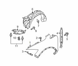 Mazda CX-9 Right Fender liner screw | Mazda OEM Part Number 9KF6-00-620B