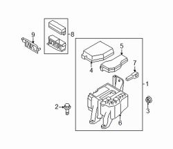 Mazda CX-9  Fuse & relay box nut | Mazda OEM Part Number 9989-10-600