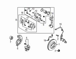 Mazda CX-9 Left ABS sensor | Mazda OEM Part Number L206-43-73XC