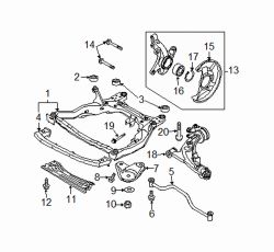 Mazda CX-9 Left Knuckle assy bolt | Mazda OEM Part Number 9YA0-21-441