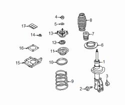 Mazda CX-9 Right Upper mount nut | Mazda OEM Part Number J001-34-034A