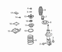 Mazda CX-9 Left Upper mount nut | Mazda OEM Part Number J001-34-034A