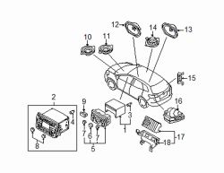 Mazda CX-9 Right Rear dr speaker | Mazda OEM Part Number BR8W-66-960A