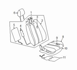 Mazda CX-9  Seat back cover | Mazda OEM Part Number TJ53-88-181A-34