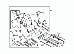 Mazda CX-9 Right Slide rail | Mazda OEM Part Number TD11-57-072C-02