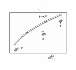 Mazda CX-9 Right Roof molding clip | Mazda OEM Part Number TD11-50-629
